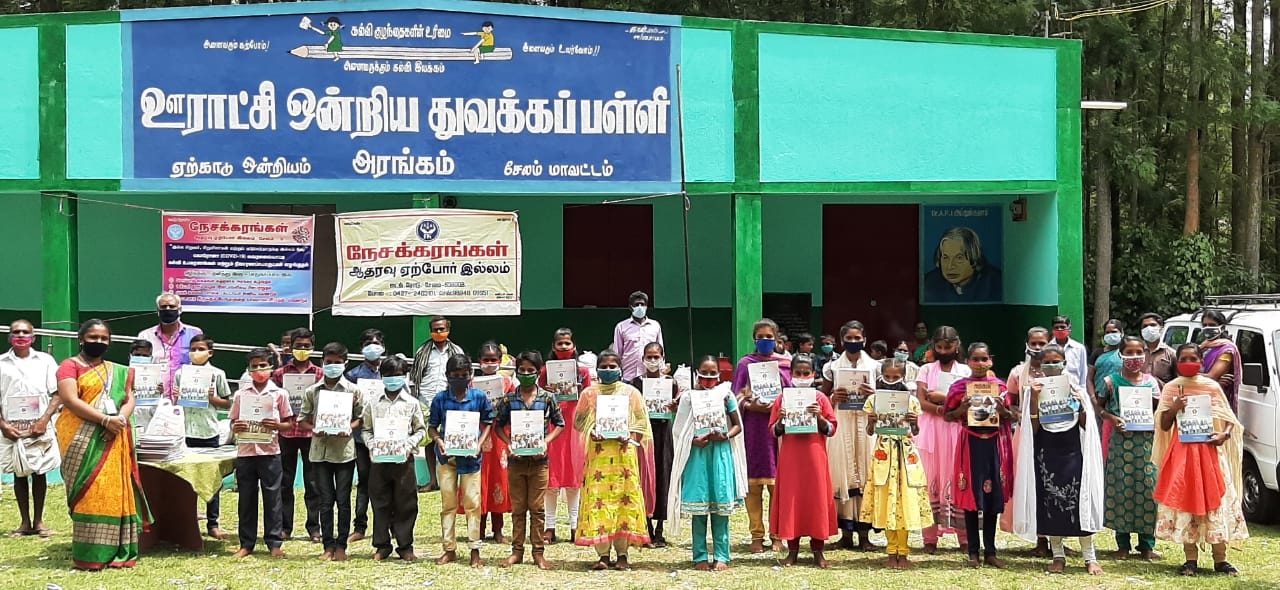 Grossary and books issuing to our Home Students in Yercaud Arangam village